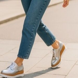 Fizz Reen Silver Platform Shoes